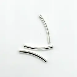 Stříbrná zahnutá distanční trubička 30 x 2,6 mm Mezičlánek